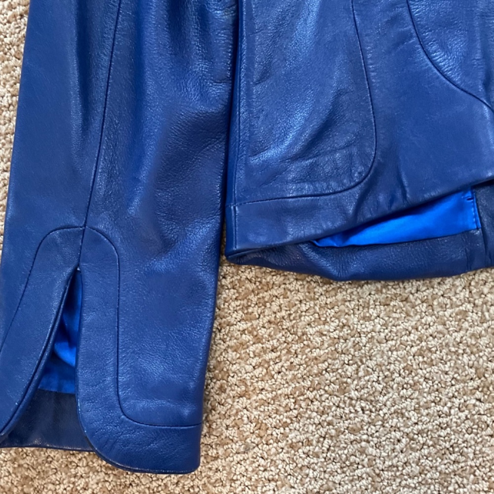 SHARON ROTH LEATHER JACKET. Hand tailored - Picture 10 of 10